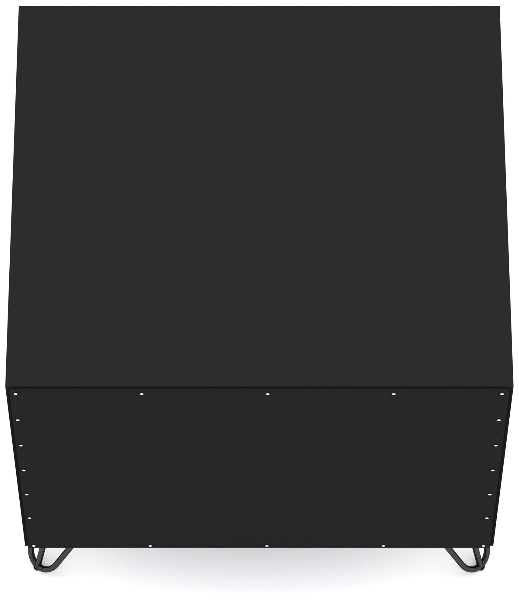 Rockefeller 20" Wide Matte Black Modern Nightstands Set of 2