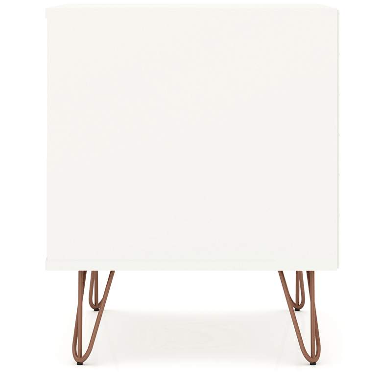Image 5 Rockefeller 20" Wide Matte White 1-Shelf 1-Drawer Nightstand more views