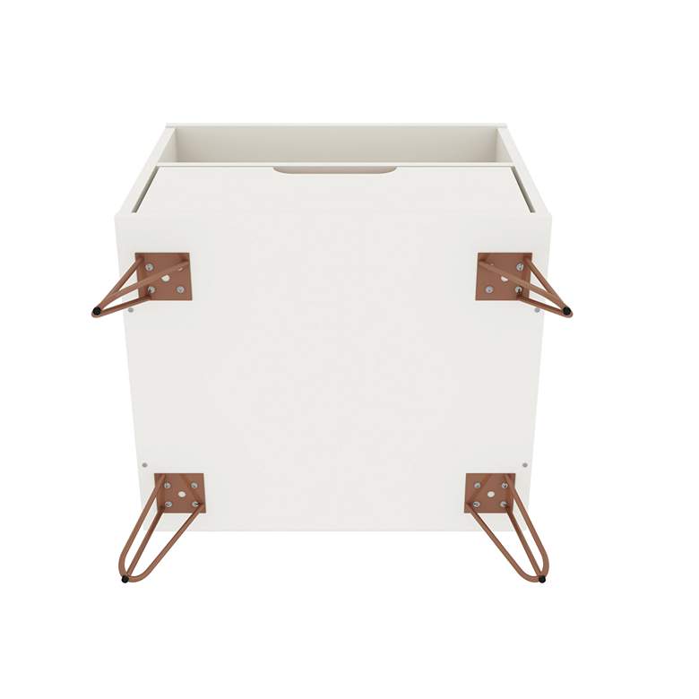 Image 6 Rockefeller 20" Wide Matte White 1-Shelf 1-Drawer Nightstand more views
