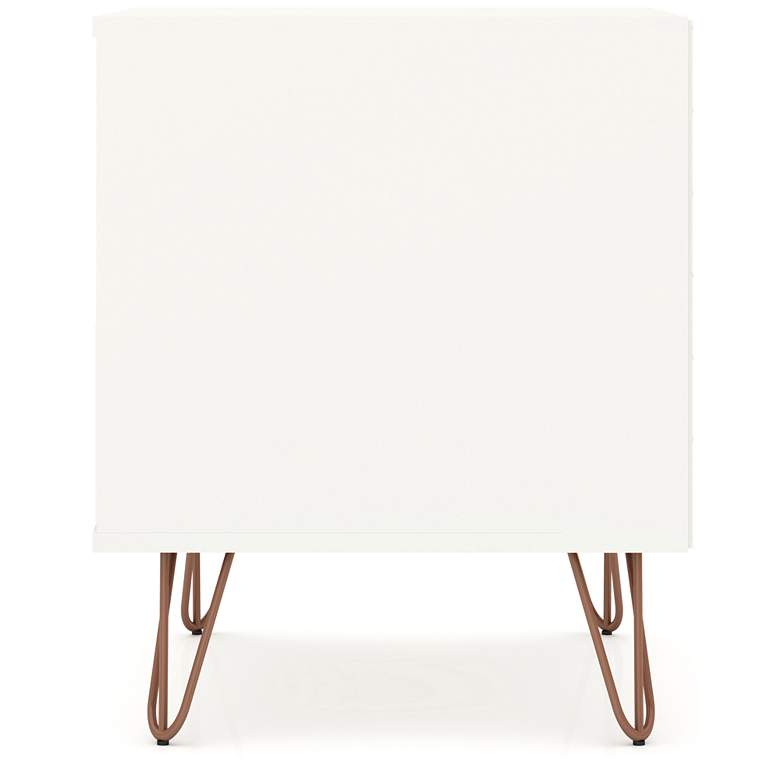 Image 4 Rockefeller 20" Wide Matte White 1-Shelf 1-Drawer Nightstands Set of 2 more views