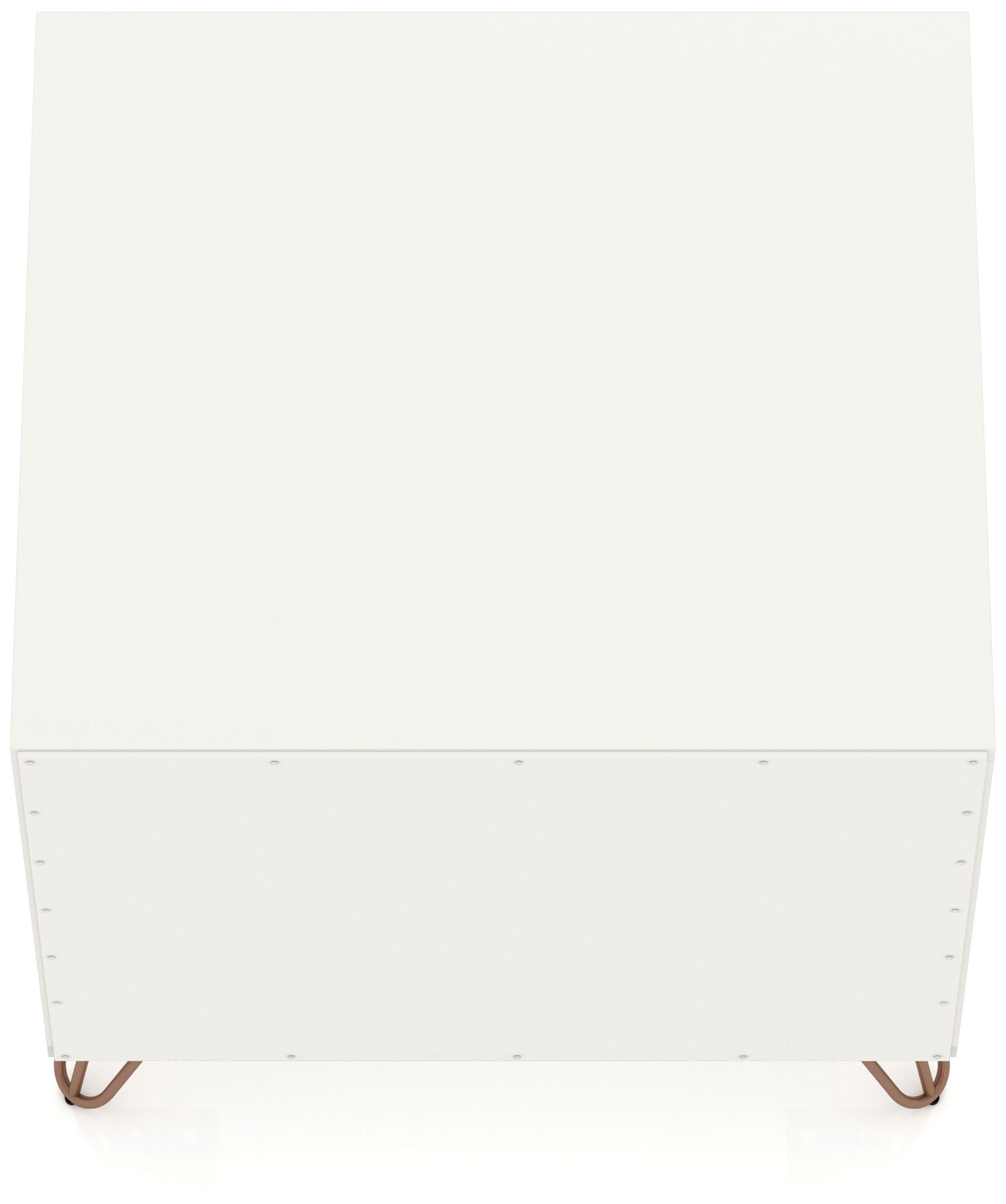 Rockefeller 20" Wide Matte White 1-Shelf 1-Drawer Nightstands Set of 2