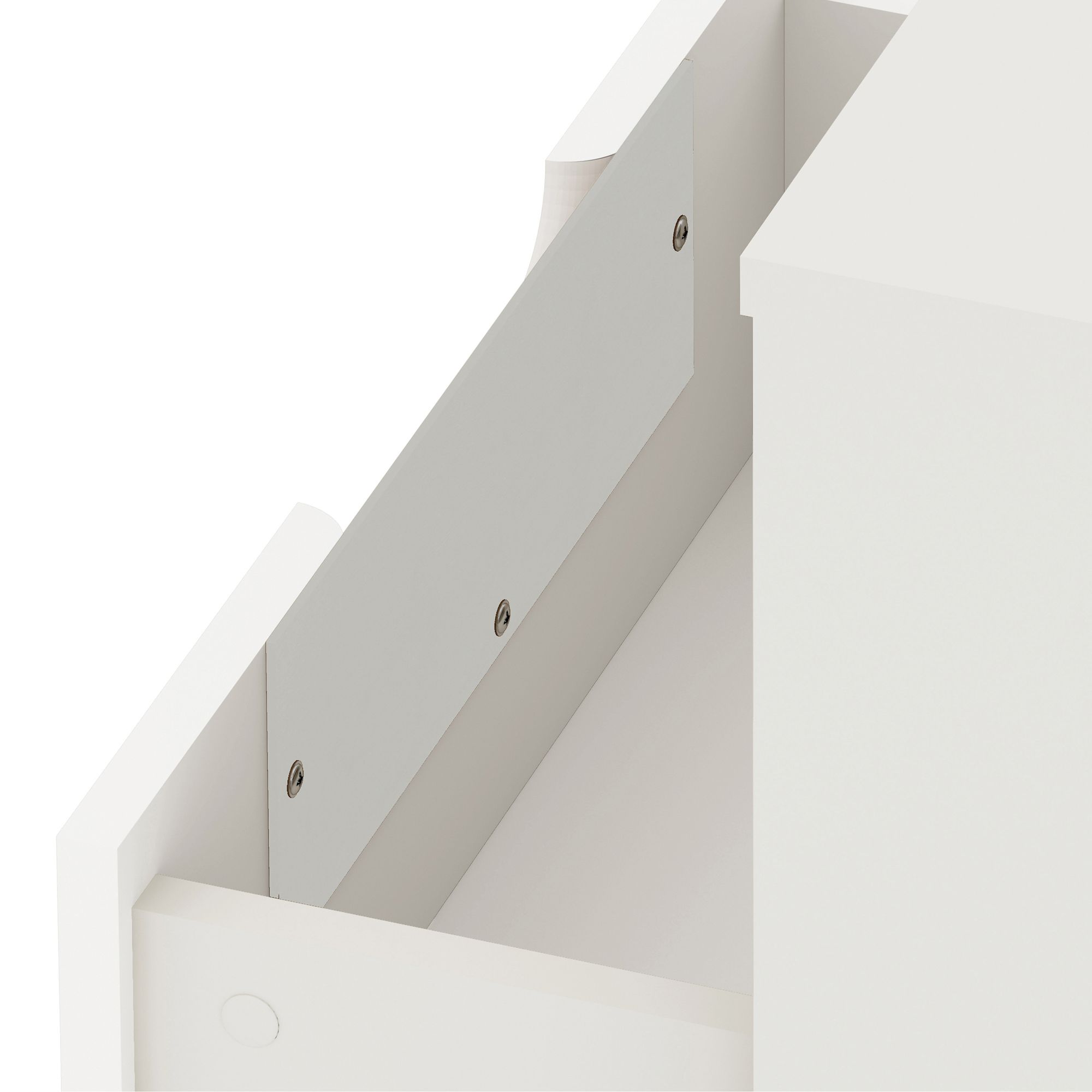 Rockefeller 20" Wide Matte White 1-Shelf 1-Drawer Nightstands Set of 2