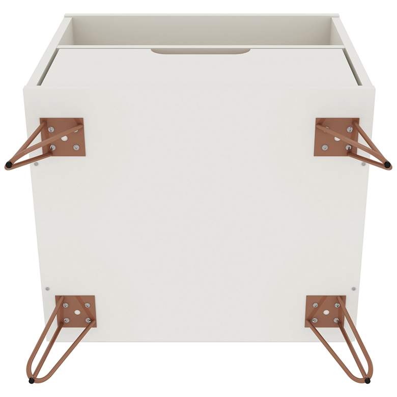 Image 6 Rockefeller 20" Wide Off-White 1-Shelf 1-Drawer Nightstand more views