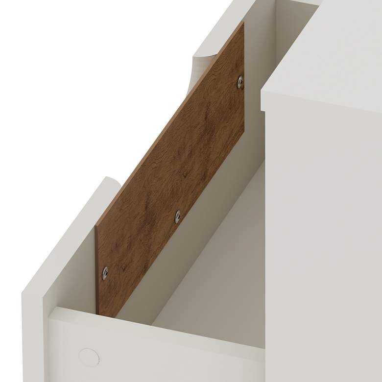 Image 3 Rockefeller 20" Wide Off-White and Natural Modern Nightstands Set of 2 more views