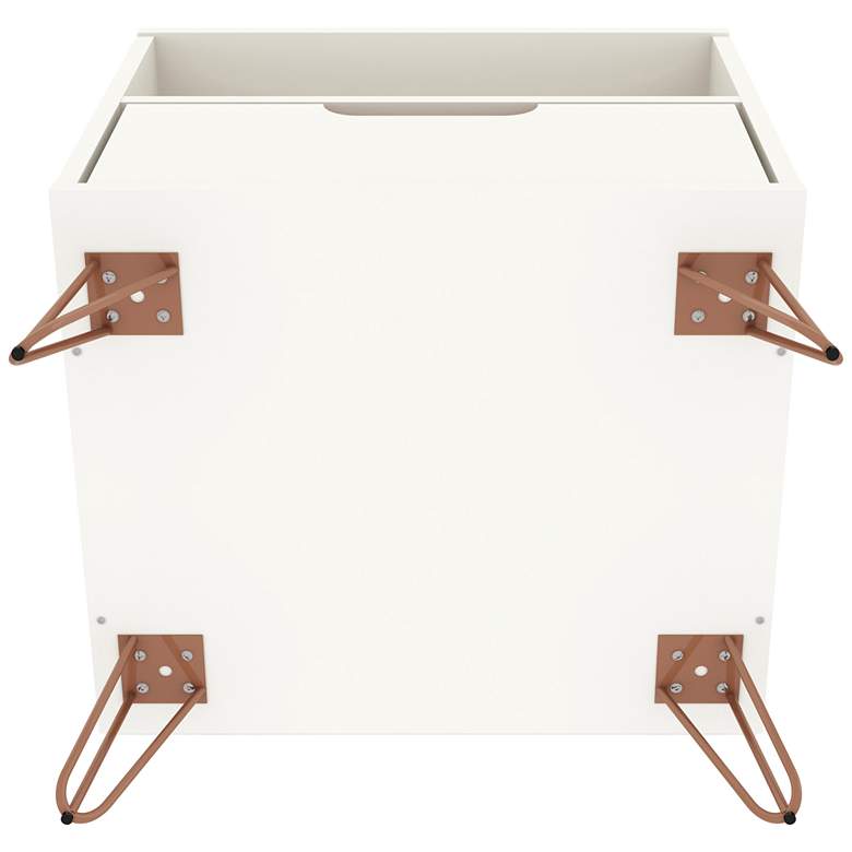 Image 4 Rockefeller 20" Wide Off-White and Natural Modern Nightstands Set of 2 more views
