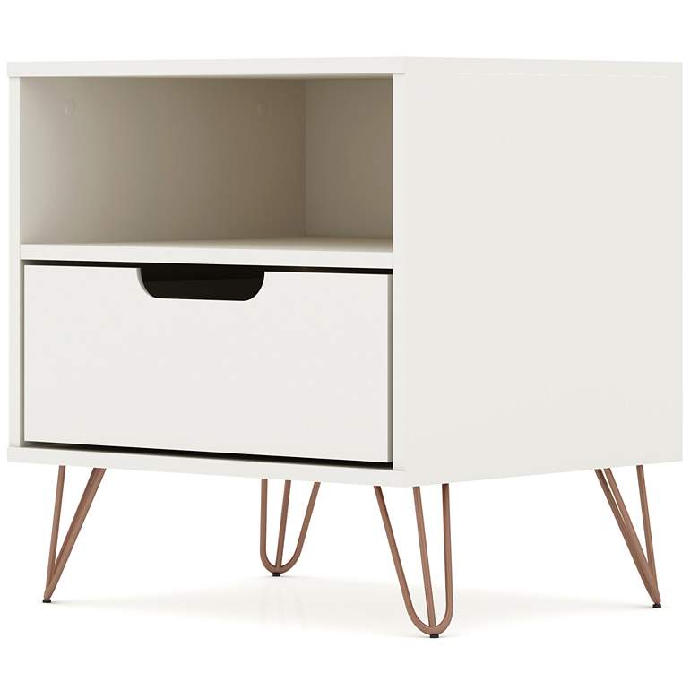 Image 6 Rockefeller 20" Wide Off-White Modern Nightstands Set of 2 more views