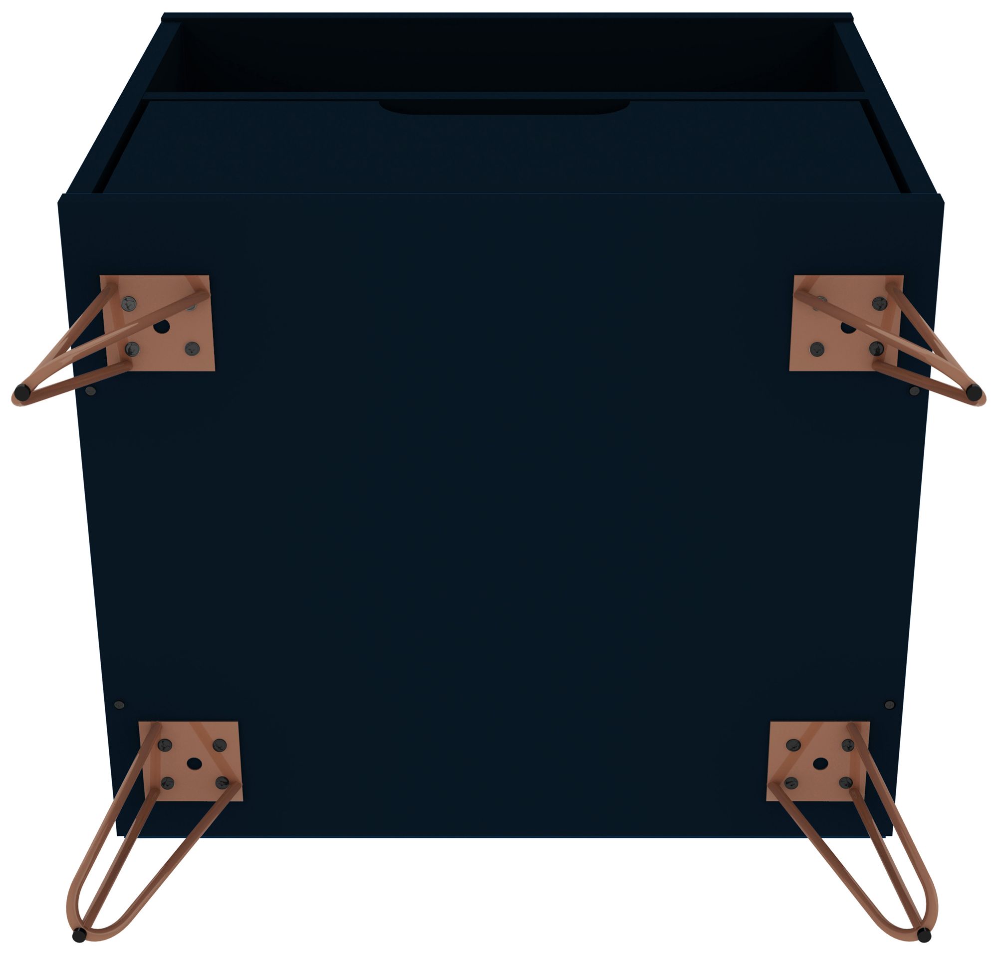 Rockefeller 20" Wide Tatianna Blue 1-Shelf 1-Drawer Nightstand