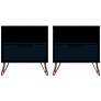 1_Rockefeller 20" Wide Tatianna Blue Modern Nightstands Set of 2