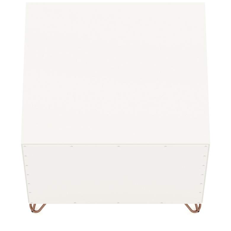 Image 7 Rockefeller 20"W Off-White and Natural 1-Drawer Nightstand more views