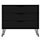 Rockefeller 35 1/4" Wide Black Wood 3-Drawer Dresser