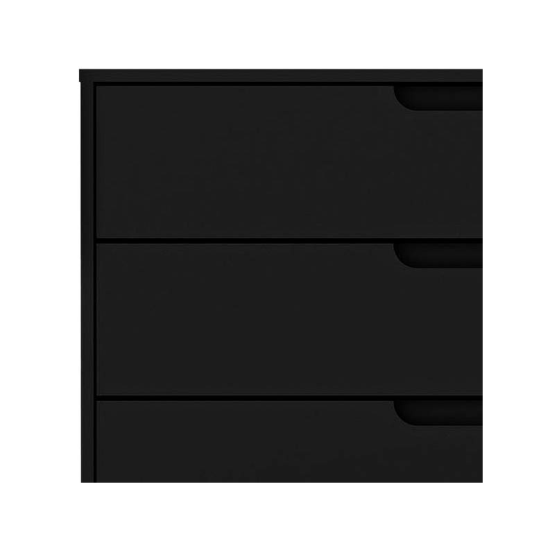 Image 3 Rockefeller 35 1/4" Wide Black Wood 3-Drawer Dresser more views