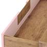 5_Rockefeller 35 1/4"W Natural and Rose Pink 3-Drawer Dresser more views