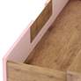 Rockefeller 35 1/4"W Natural and Rose Pink 3-Drawer Dresser