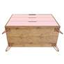 Rockefeller 35 1/4"W Natural and Rose Pink 3-Drawer Dresser