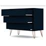 Rockefeller 35 1/4"W Tatiana Midnight Blue 3-Drawer Dresser