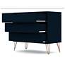 Thumbnail4 of Rockefeller 35 1/4"W Tatiana Midnight Blue 3-Drawer Dresser more views