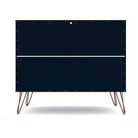 Image5 of Rockefeller 35 1/4"W Tatiana Midnight Blue 3-Drawer Dresser more views
