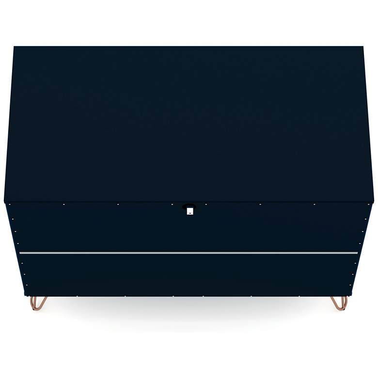 Image 6 Rockefeller 35 1/4 inchW Tatiana Midnight Blue 3-Drawer Dresser more views