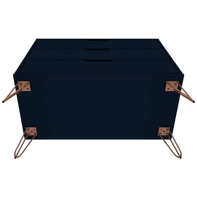 Image 7 Rockefeller 35 1/4"W Tatiana Midnight Blue 3-Drawer Dresser more views