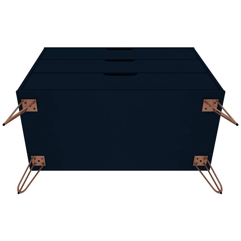 Image 7 Rockefeller 35 1/4 inchW Tatiana Midnight Blue 3-Drawer Dresser more views