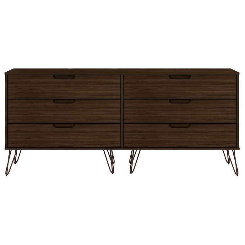 Image 1 Rockefeller 6-Drawer Double Low Dresser in Brown