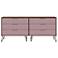 Rockefeller 6-Drawer Double Low Dresser in Native and Rose Pink