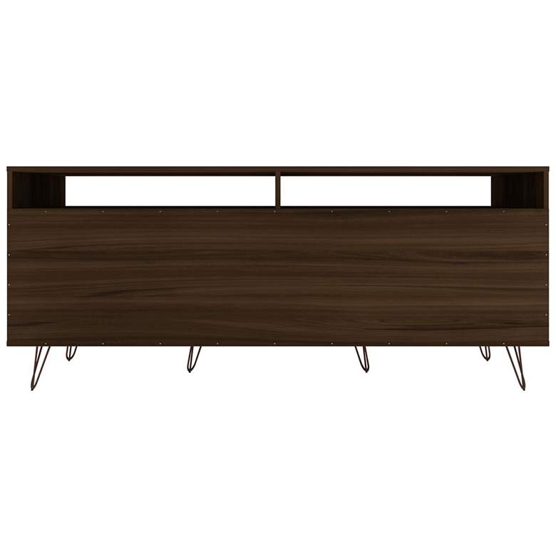 Image 6 Rockefeller 63" Wide Matte Brown 4-Shelf 2-Drawer TV Stand more views