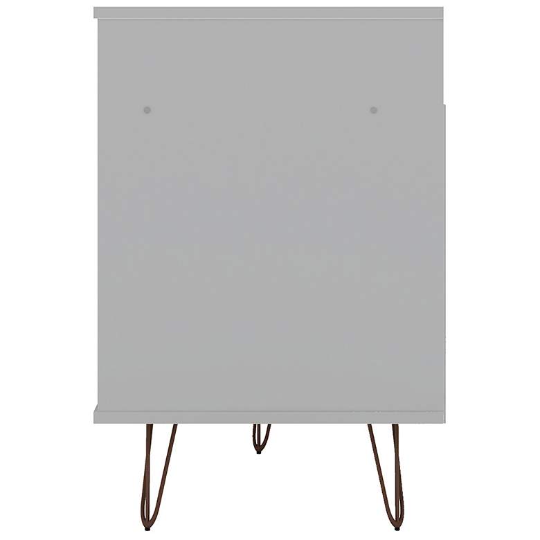 Image 5 Rockefeller 63" Wide Matte White 4-Shelf 2-Drawer TV Stand more views