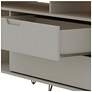 4_Rockefeller 63"W Matte Off-White 4-Shelf 2-Drawer TV Stand more views
