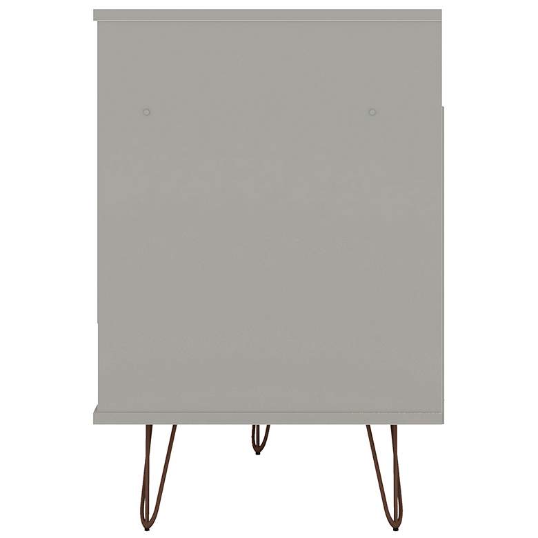 Image 5 Rockefeller 63"W Matte Off-White 4-Shelf 2-Drawer TV Stand more views
