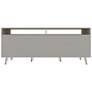6_Rockefeller 63"W Matte Off-White 4-Shelf 2-Drawer TV Stand more views