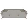 Rockefeller 63"W Matte Off-White 4-Shelf 2-Drawer TV Stand