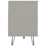 Rockefeller 63"W Matte Off-White 4-Shelf 2-Drawer TV Stand