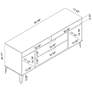 Rockefeller 63"W Matte Off-White 4-Shelf 2-Drawer TV Stand