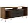 Rockefeller 63"W Natural and Gray 4-Shelf 2-Drawer TV Stand