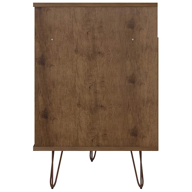 Image 5 Rockefeller 63"W Natural and Gray 4-Shelf 2-Drawer TV Stand more views
