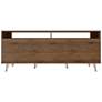 Rockefeller 63"W Natural and Gray 4-Shelf 2-Drawer TV Stand