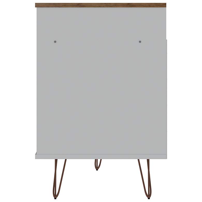 Image 5 Rockefeller 63"W Off-White Natural 4-Shelf 2-Drawer TV Stand more views