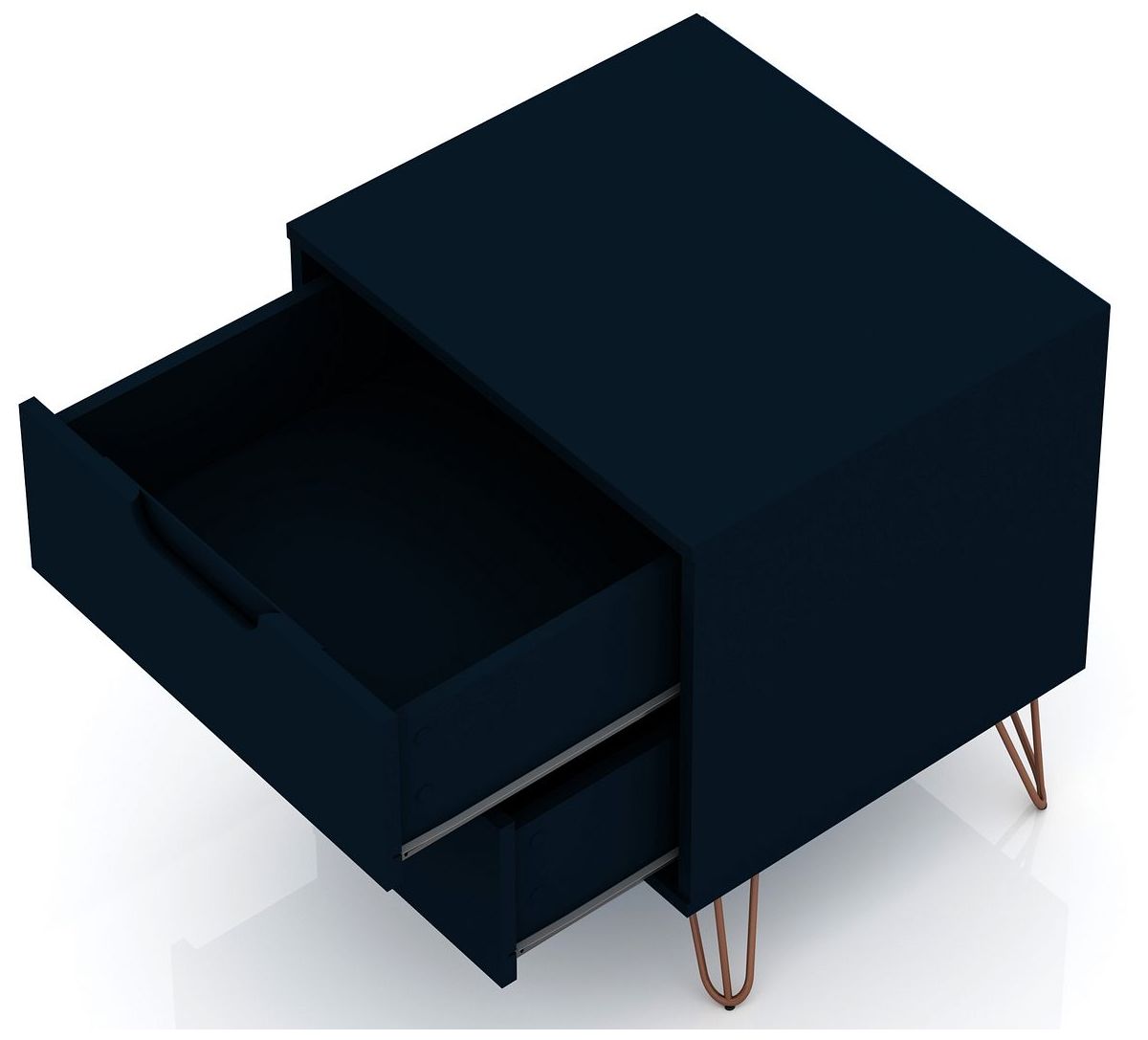 Rockefeller Dresser and Nightstand Set in Tatiana Midnight Blue