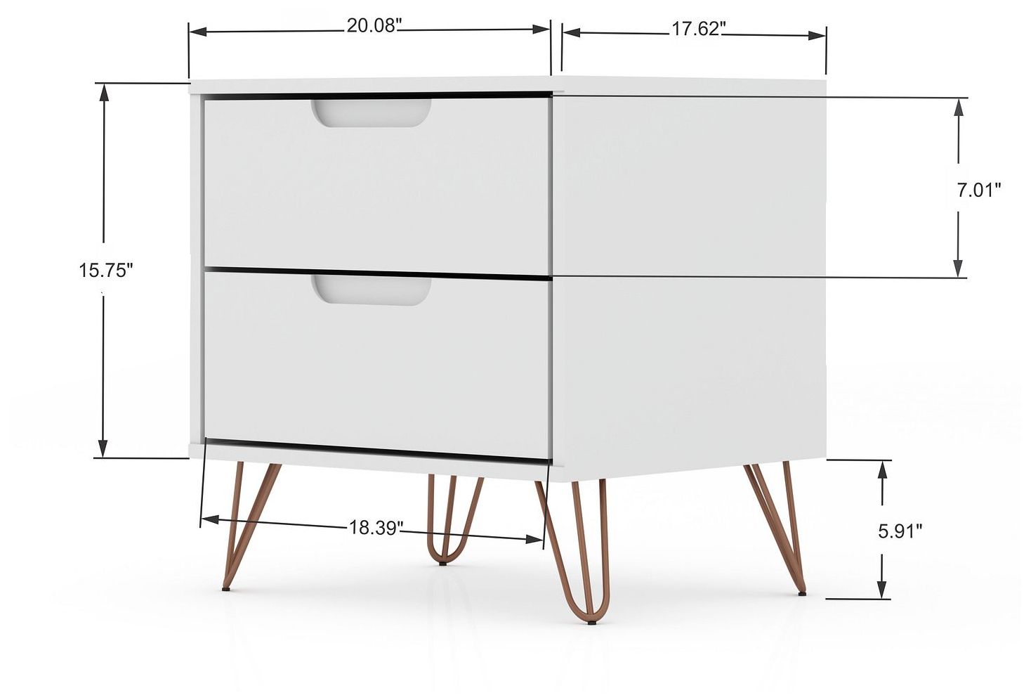Image 7 Rockefeller Dresser and Nightstand Set in White more views