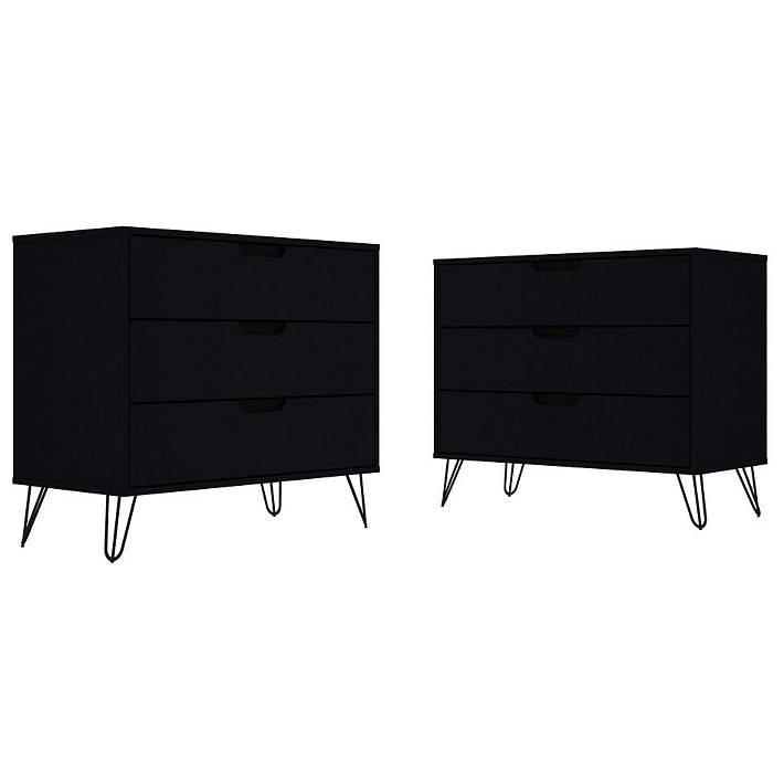 Black Modern Dresser Set of 2 Storage Cabinet - #5361F | Lamps Plus Black Modern Dresser Set of 2 Storage Cabinet - #5361F | Lamps Plus