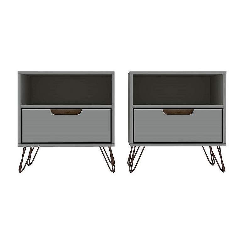 Image 1 Rockefeller Nightstand 1.0 - Set of 2 in Off White and Nature