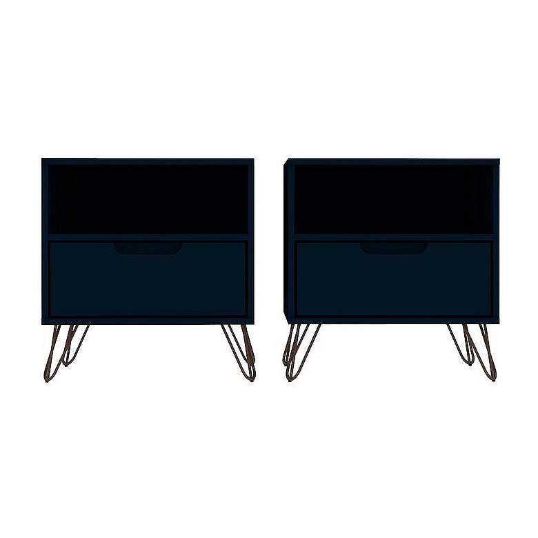 Image 1 Rockefeller Nightstand 1.0 - Set of 2 in Tatiana Midnight Blue