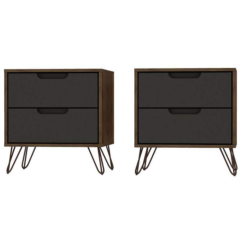 Image 1 Rockefeller Nightstand 2.0 - Set of 2 in Nature and Textured Grey