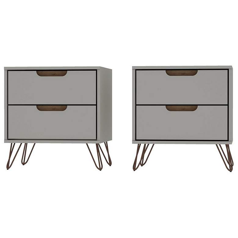 Image 1 Rockefeller Nightstand 2.0 - Set of 2 in Off White and Nature