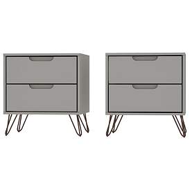 Image1 of Rockefeller Nightstand 2.0 - Set of 2 in Off White