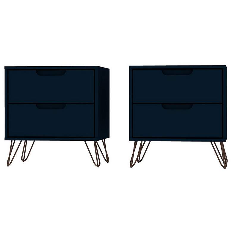 Image 1 Rockefeller Nightstand 2.0 - Set of 2 in Tatiana Midnight Blue