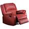 Rocker Red Faux Leather Adjustable Recliner