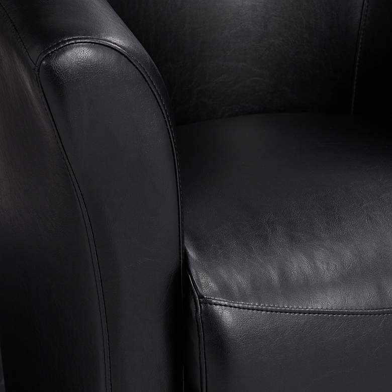 Image 3 Rocket Rivera Black Swivel Accent Club Chairs Set of 2 more views