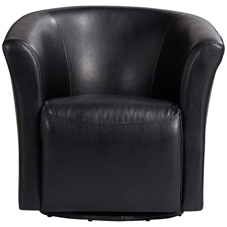 Image 4 Rocket Rivera Black Swivel Accent Club Chairs Set of 2 more views